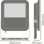 LEDV Flutlichtstrahler PFM schwarz 