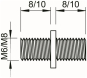 OBO 3100 M6 G Doppelnippel M6 St G 