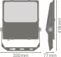 LEDV LED-Fluter Performance IP66 asym. 