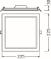 LEDV DL SLIM SQ210 18W/4000K WT IP20 