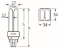 Osram DULUX DULUX D/E 18W/865 G24Q-2 FS1 