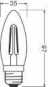 LEDV LED Kerze 4,8-40W/827 470lm 