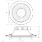 EVN Downlight Reflektor IP54 D225 CAMBIO 