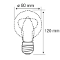 Paulmann LED Fil G80 470lm 4,8W    28955 