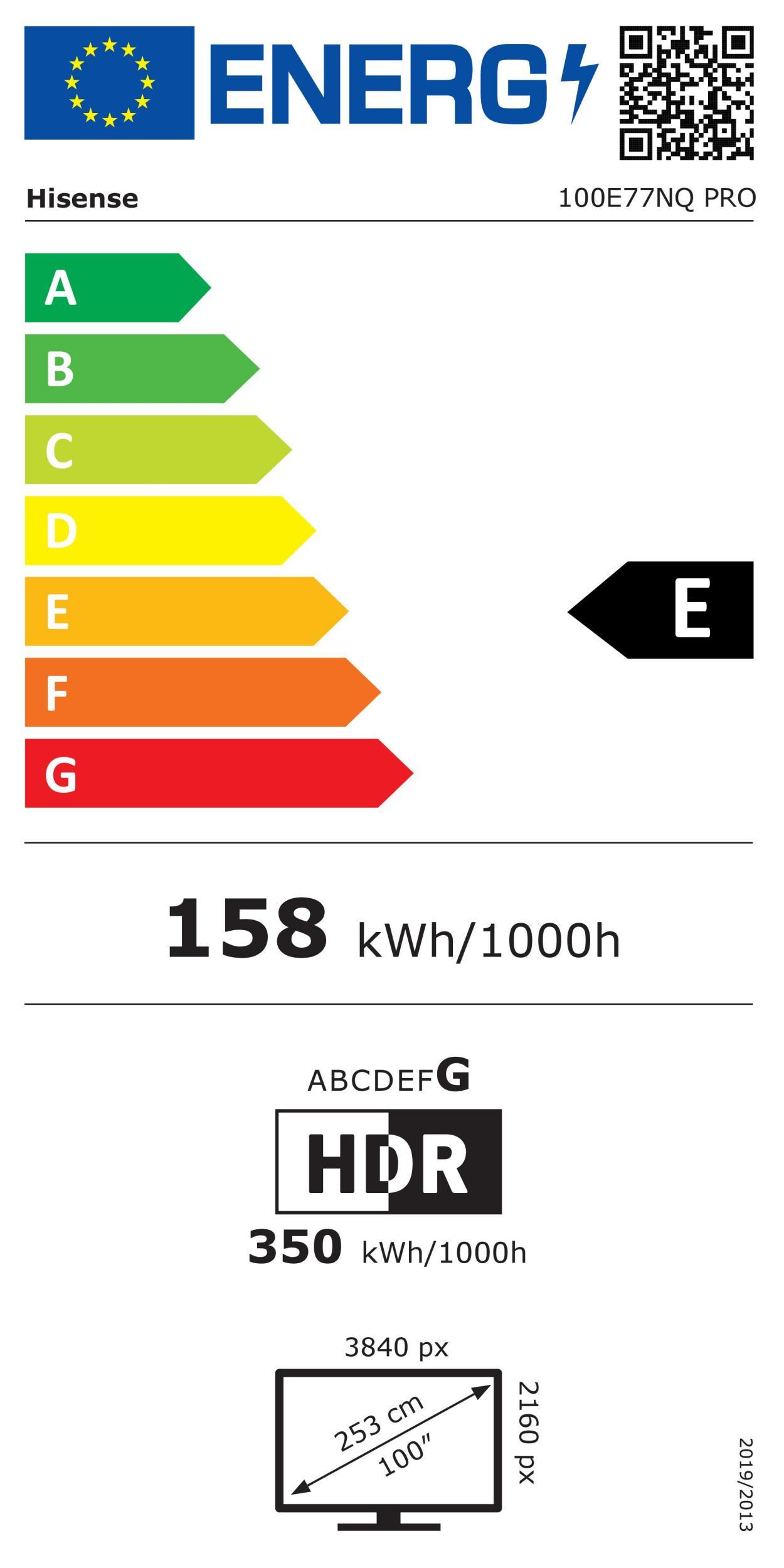 Hisense 100E77NQ/Pro si QLED-TV 