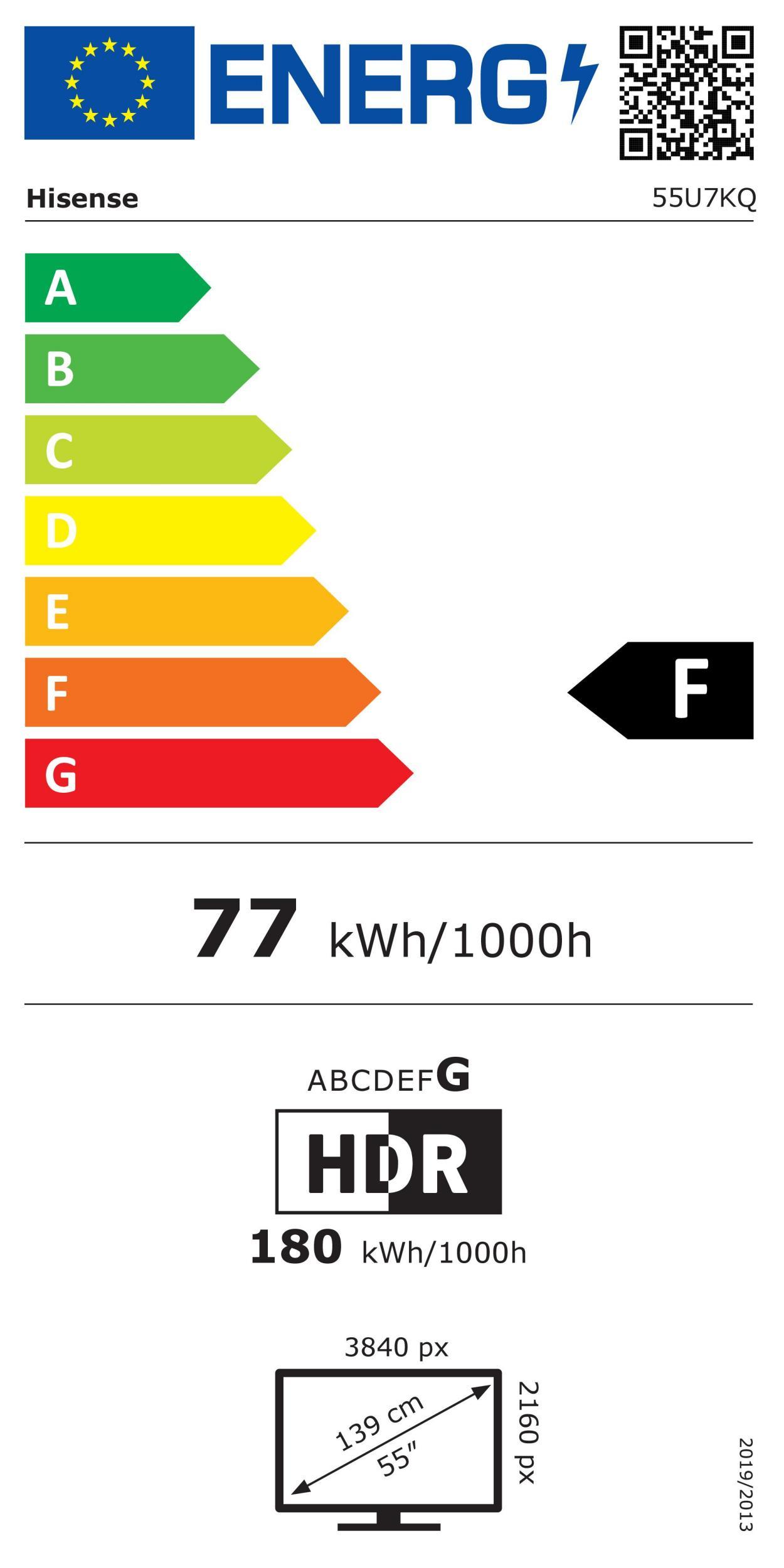 Hisense 55U7KQ sw Mini LED-TV ULED 