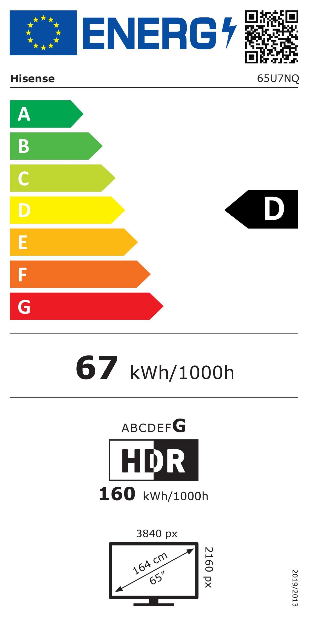 Hisense 65U7NQ sw Mini LED-TV ULED 