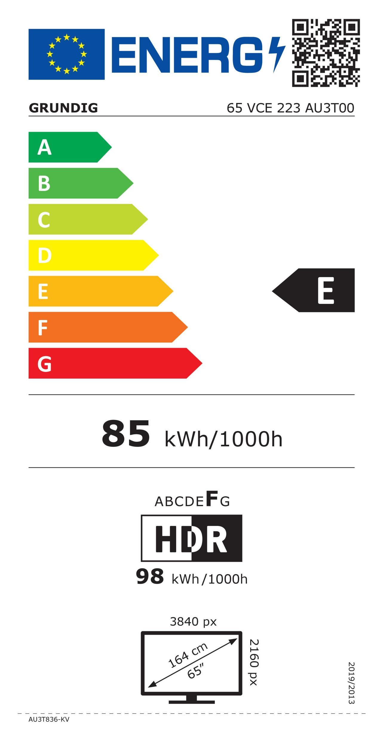 Grundig 65VCE223 sw LED-TV 