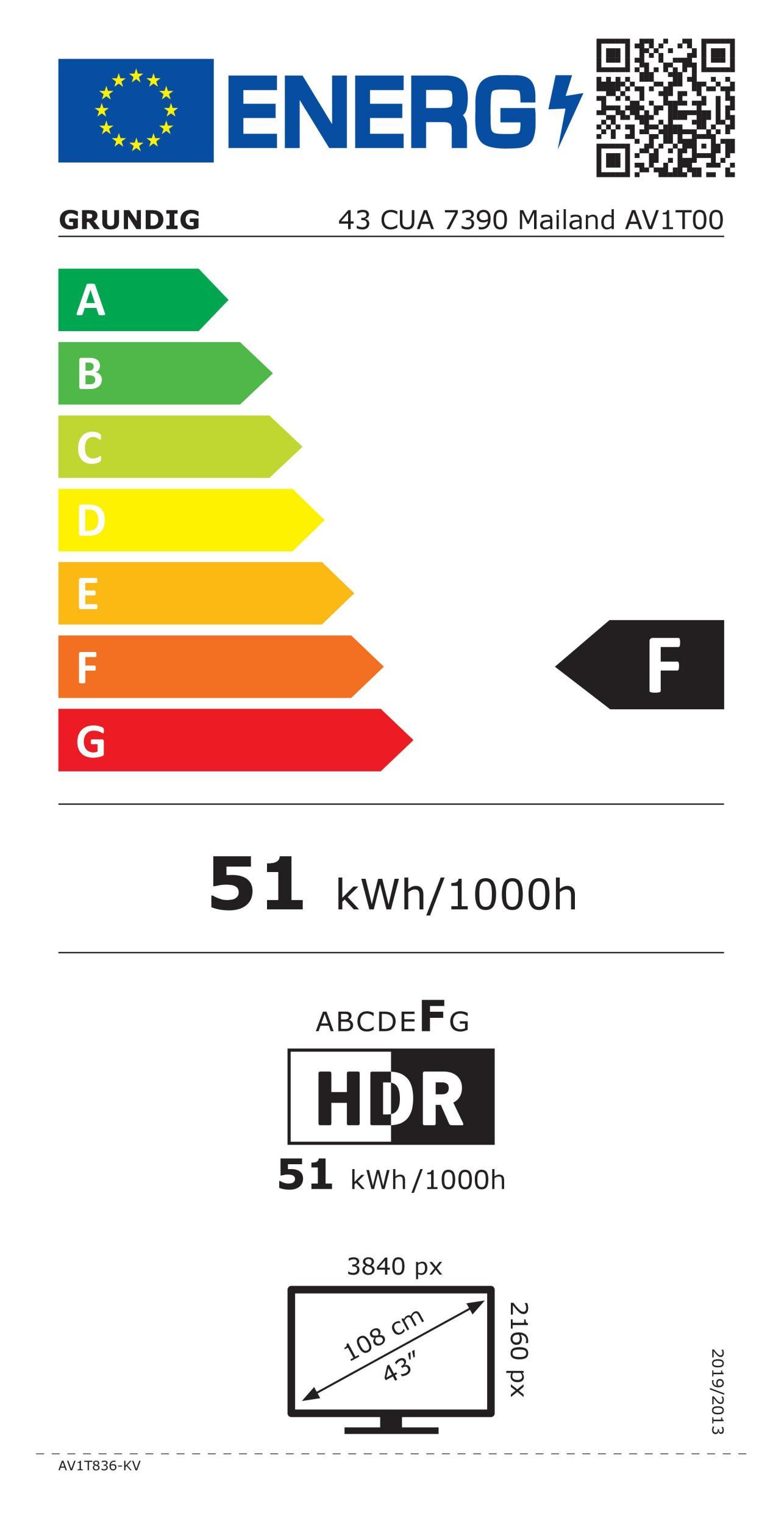 Grundig 43CUA7390 Mailand anth LED-TV FH 