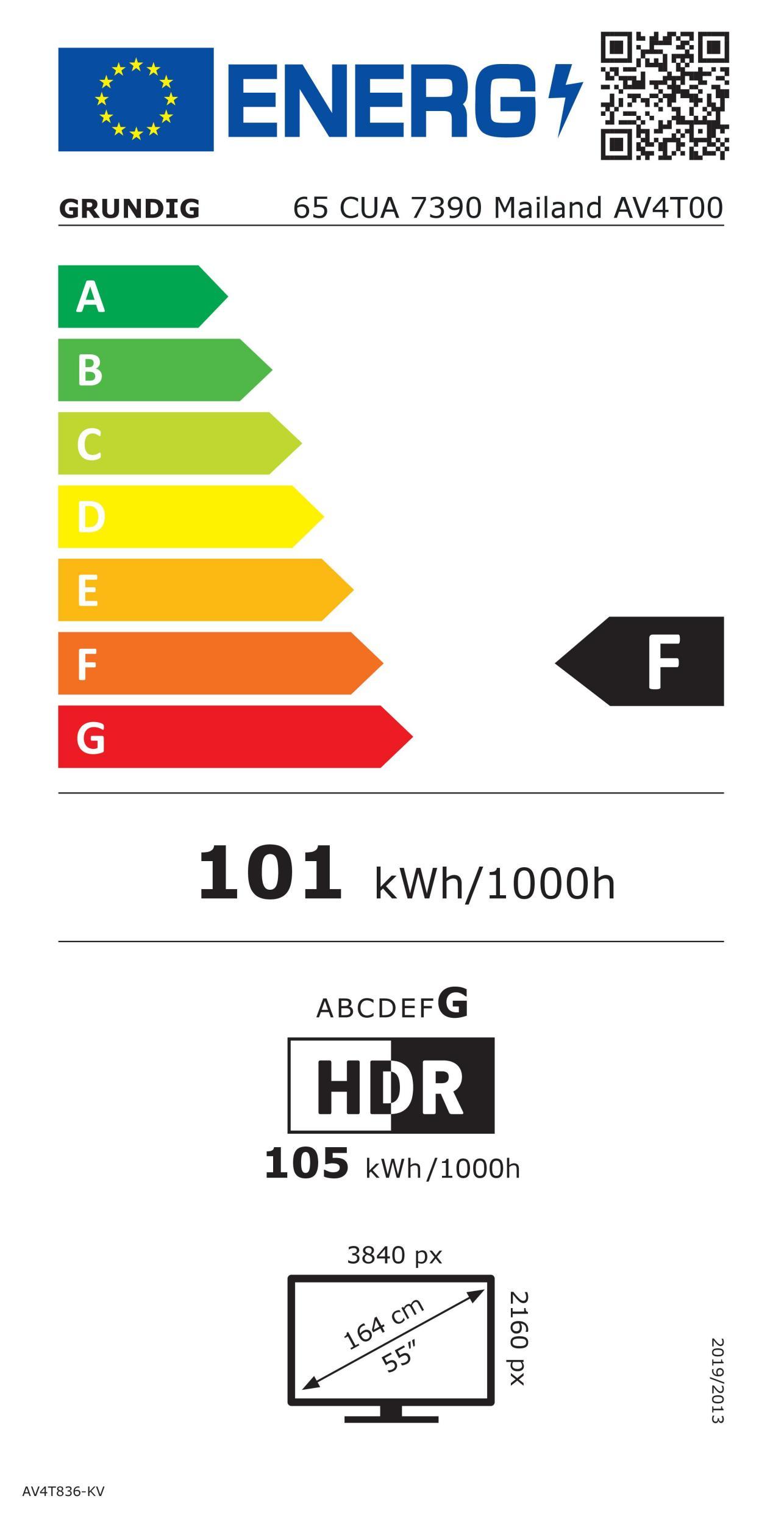 Grundig 65CUA7390 Mailand anth LED-TV FH 