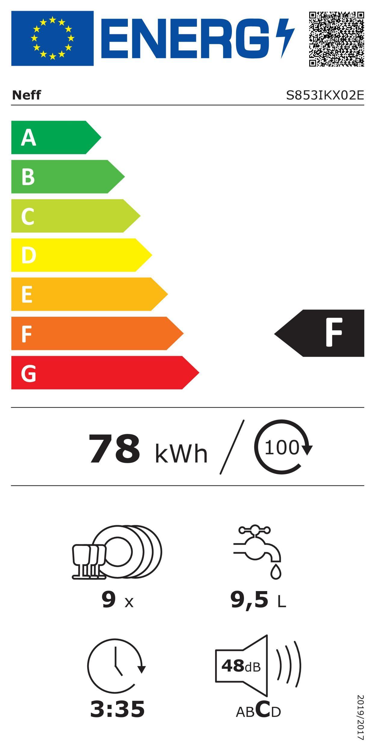 Neff S 853 IKX 02 E EB-Geschirrspüler 