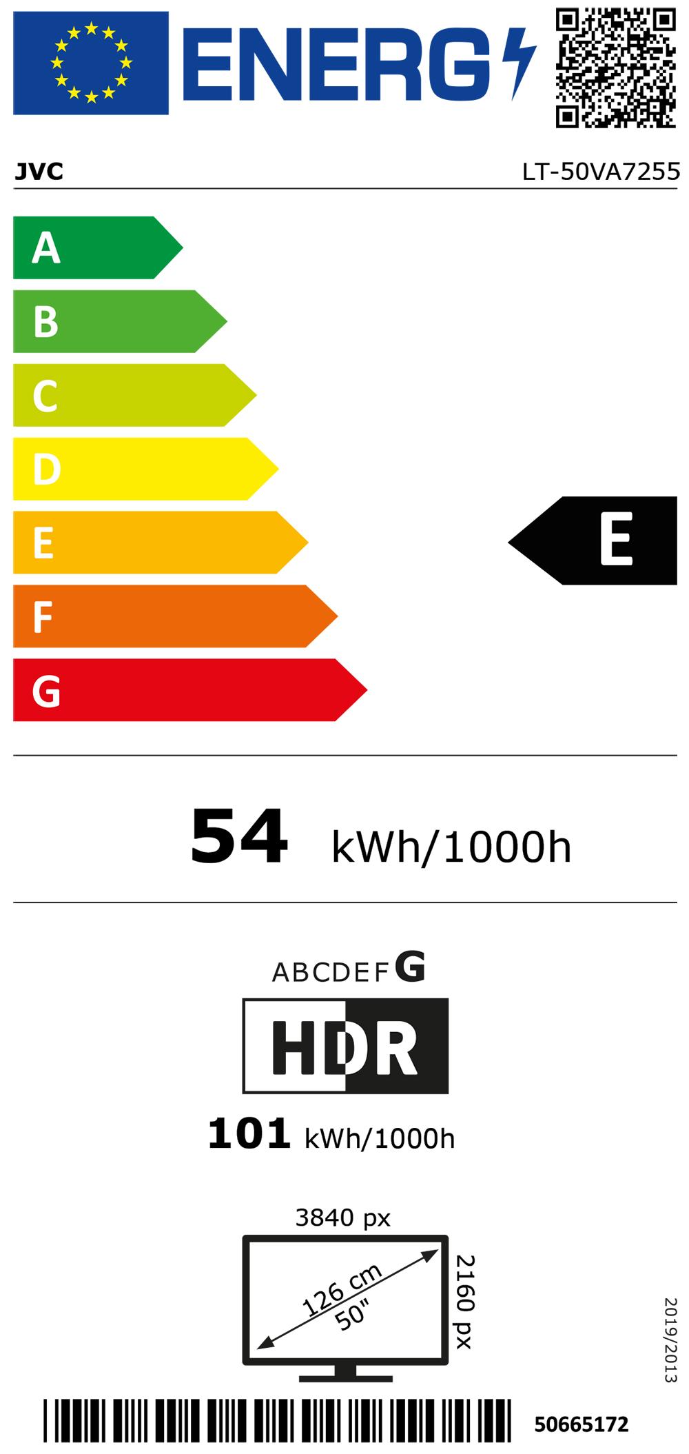 JVC LT-50VA7255 sw LED-TV Android 