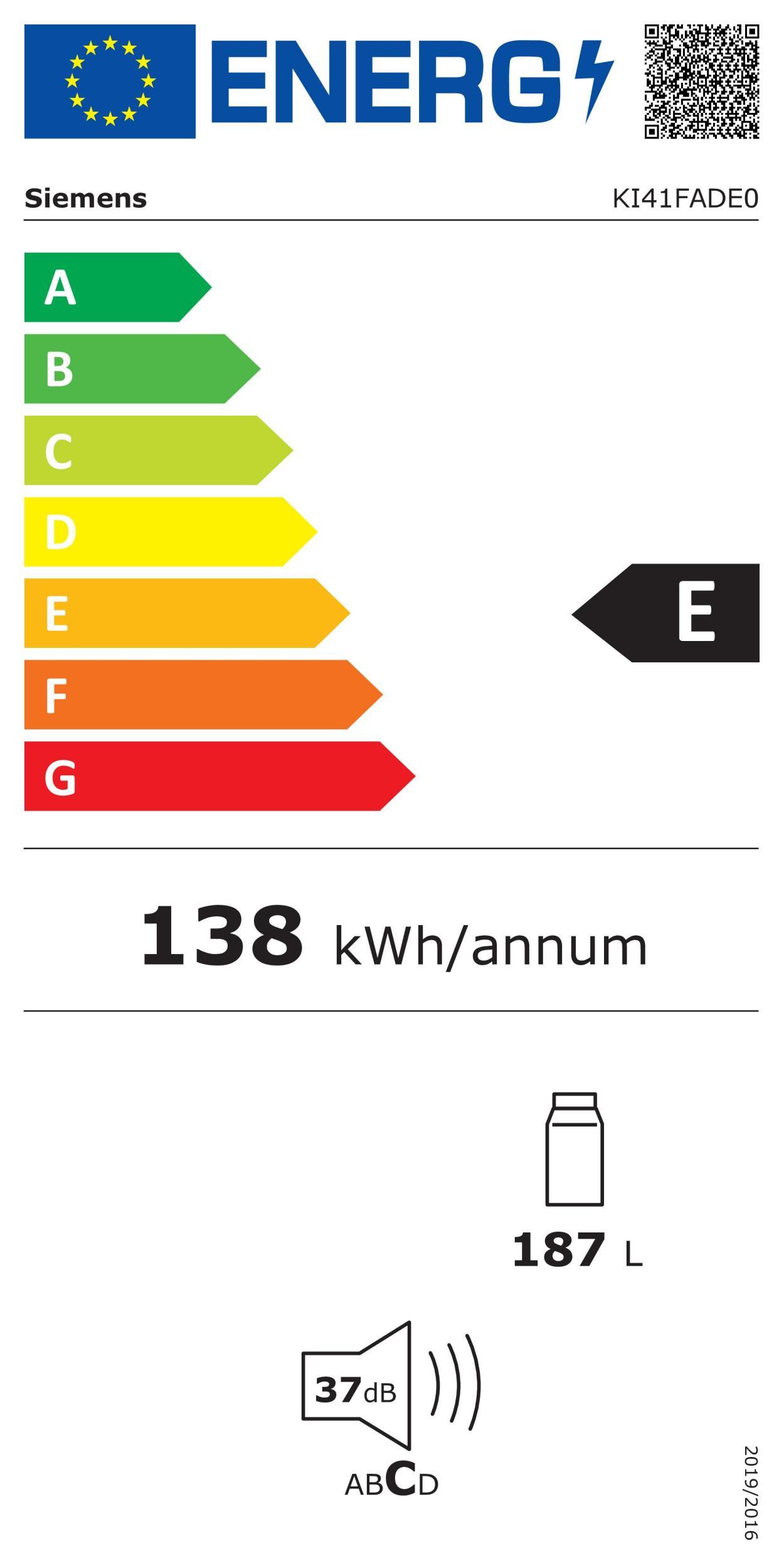 Siemens KI 41 FADE 0 EB-Kühlschrank 