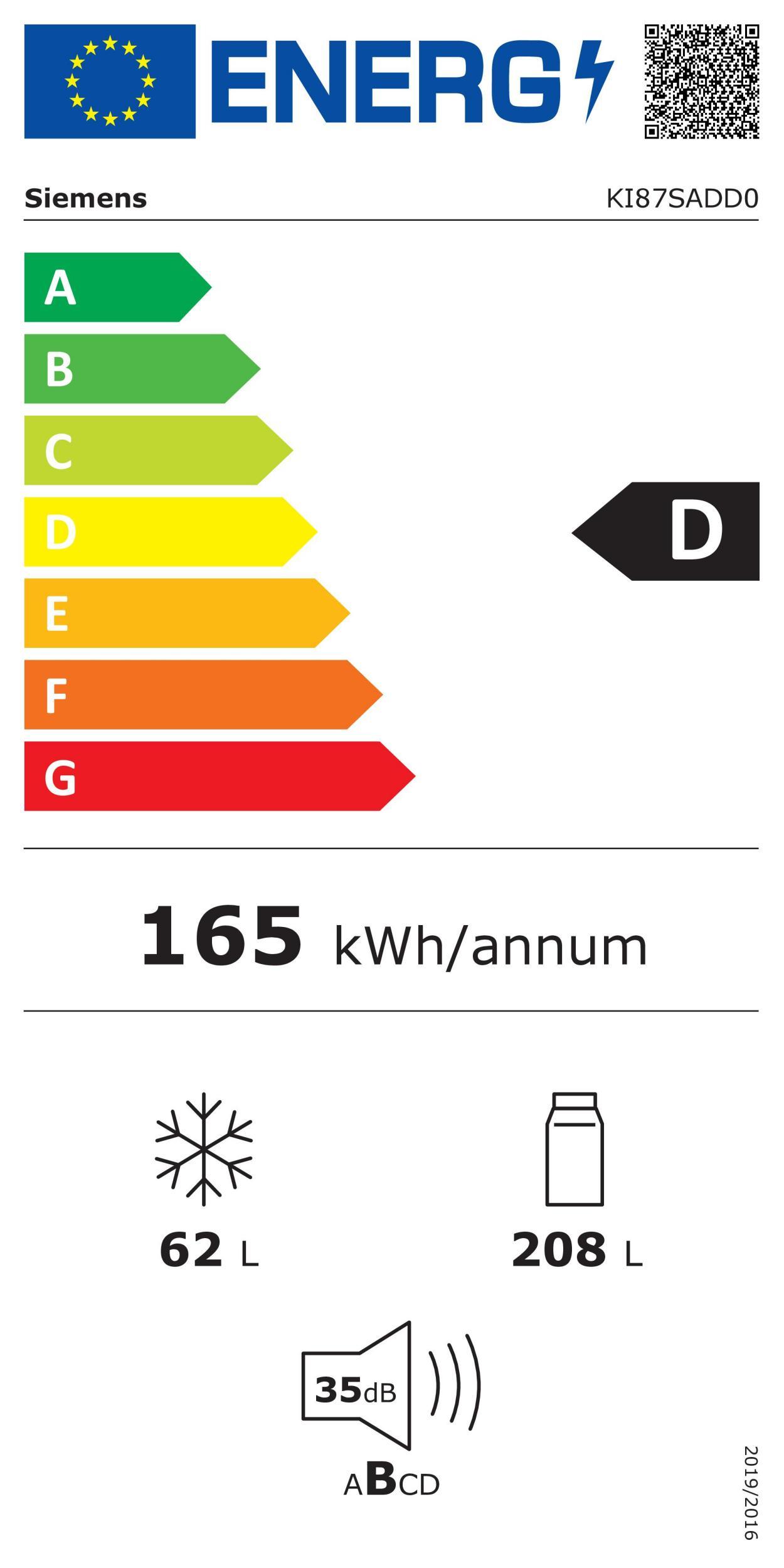 Siemens KI 87 SADD 0 EB-Kühlkombi 