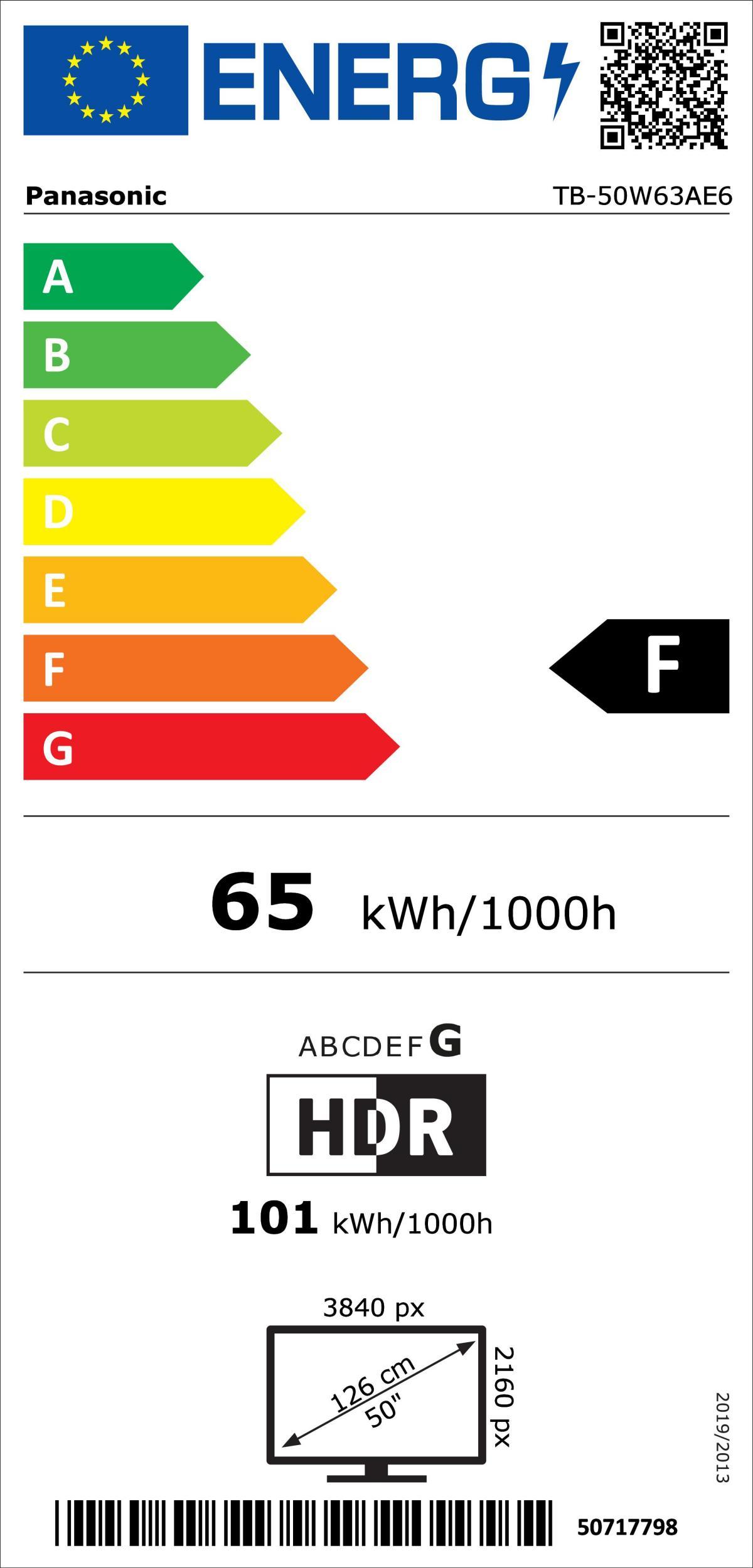 Panasonic TB-50W63AE6 si LED-TV WFexkl 