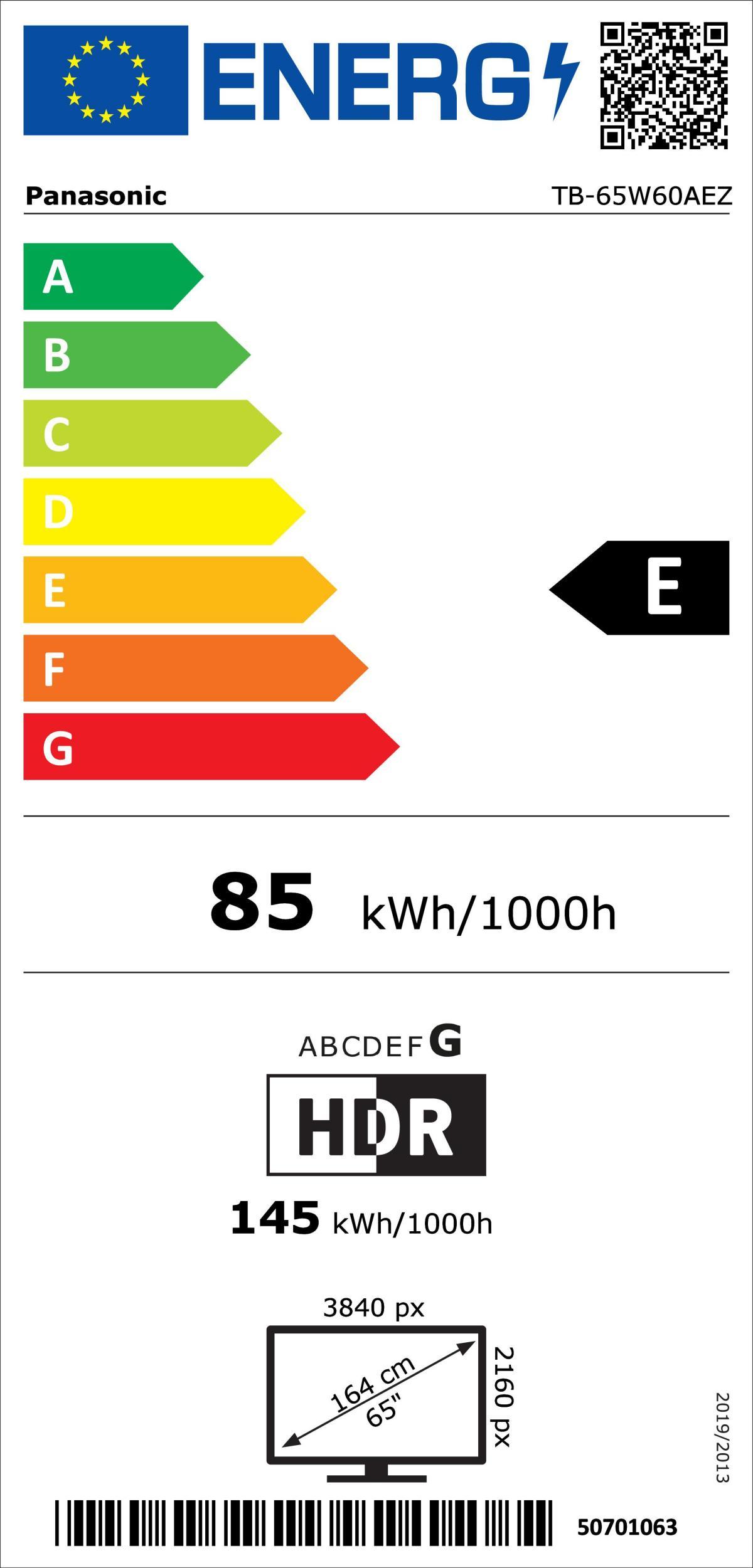 Panasonic TB-65W60AEZ sw LED-TV 