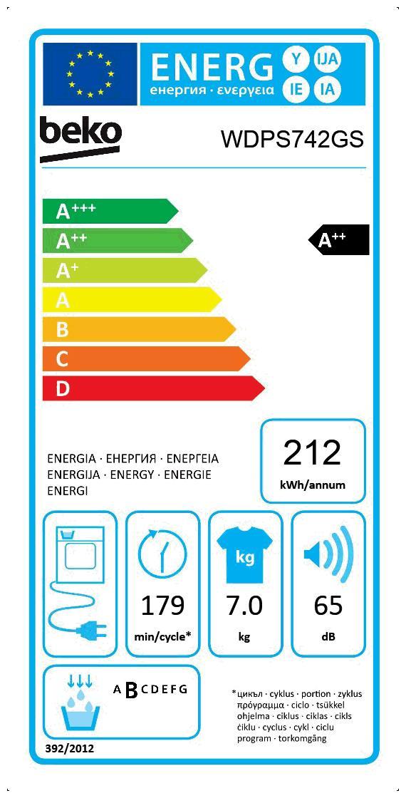 Beko WDPS 742 GS Wärmepumpentrockner 