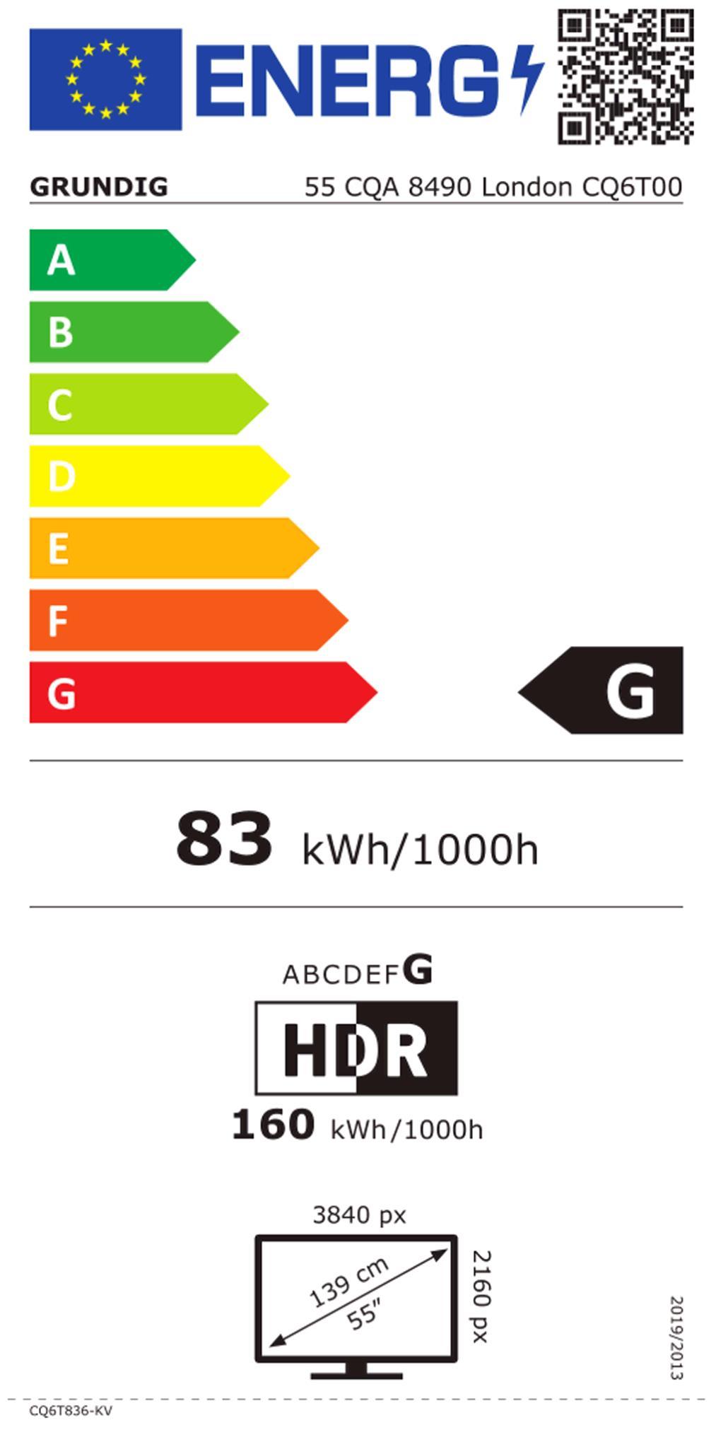 Grundig 55CQA8490 London anth QLED-TV FH 