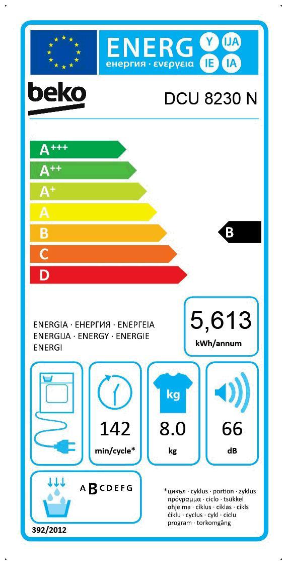 Beko DCU 8230 N Kondenstrockner 