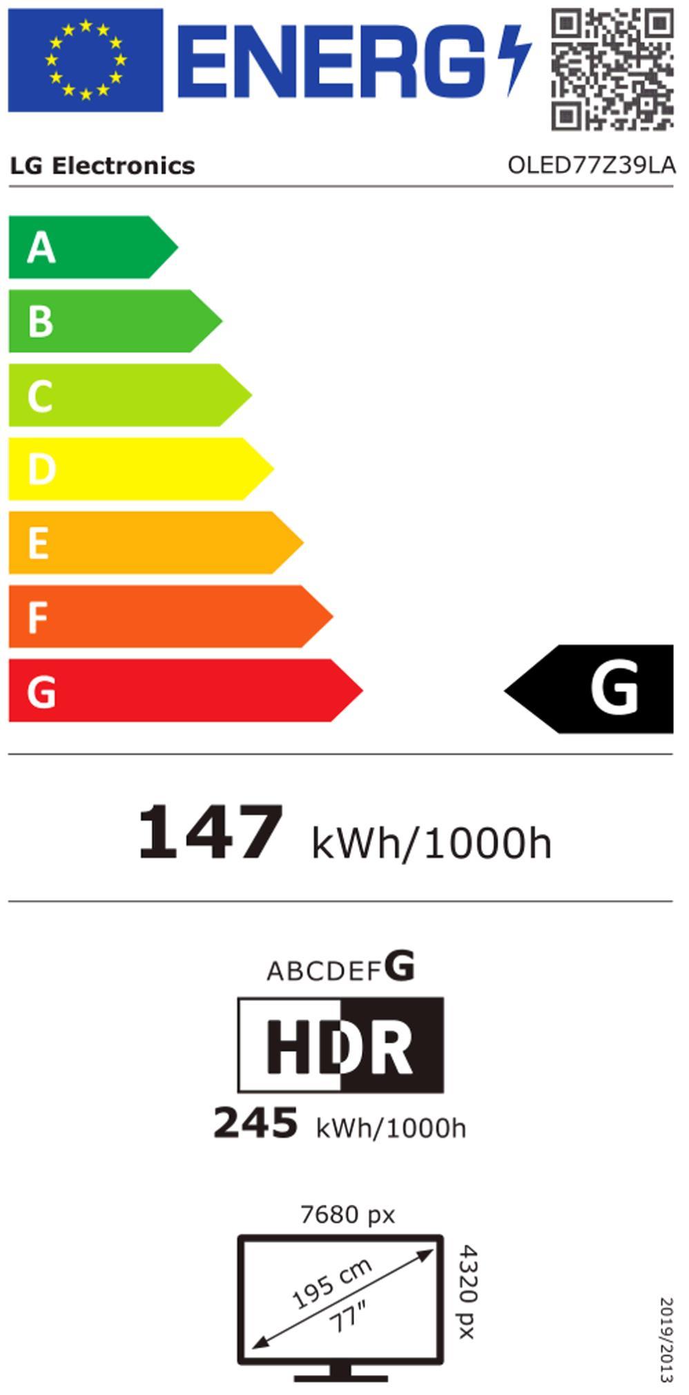 LG OLED77Z39LA sw OLED-TV evo 