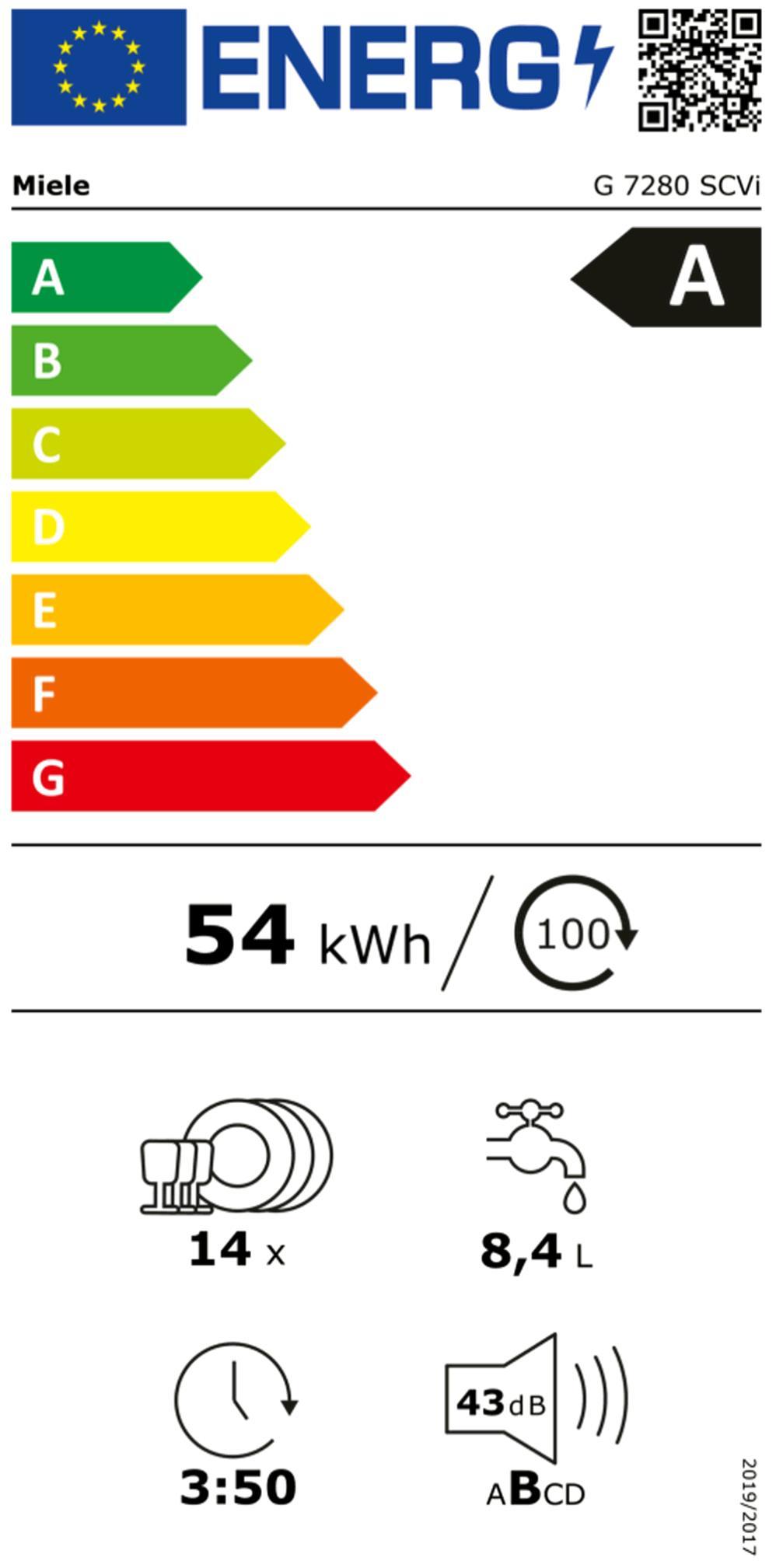 Miele G 7280 SCVi FrontFit EB-Geschirrsp 