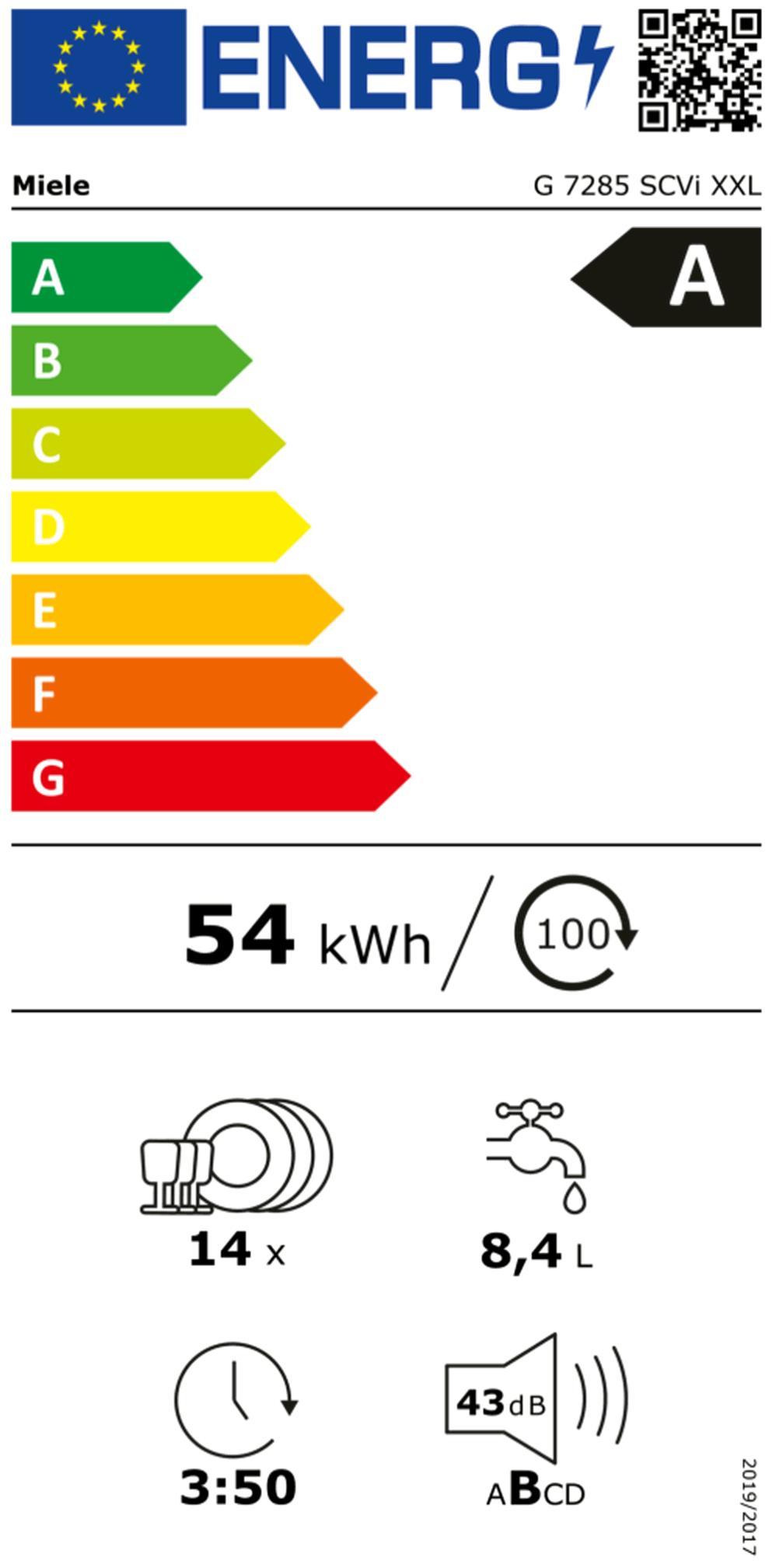 Miele G7285SCVi XXL FrontFit EB-Geschirr 