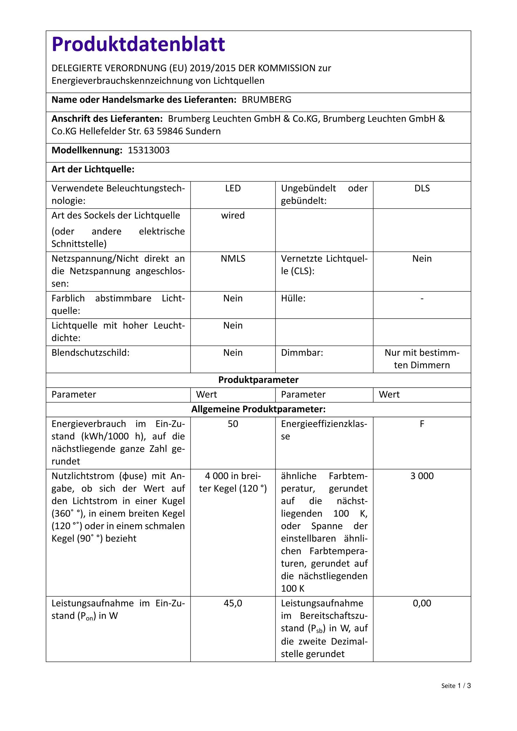 Brumberg LED-Flexplatine, IP00, 15313003 