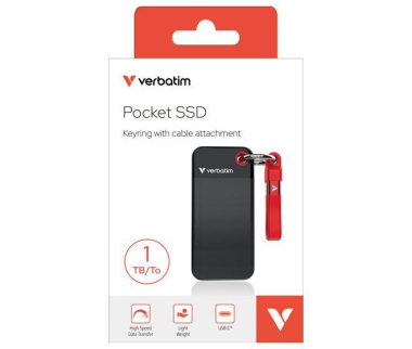 Verbatim Pocket SSD 1TB schwarz/rot 