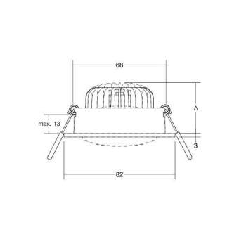 BRUM 8x Einbaustrahler LOOP IP20 