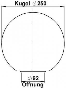 ALBE Opalglaskugel ohne Rand,   90210068 