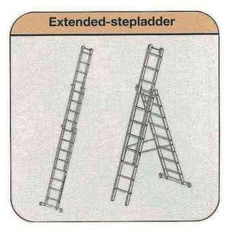 Cimco Steh-u.Schiebeleiter m.3x12 146212 
