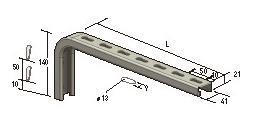 CABLO Konsole / Stiel 41x21 CC21S150 V4A 