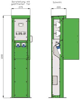 Walther Energiesäule Edelstahl  84201150 