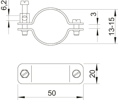 OBO 942 15 Erdungsschelle 13-15mm Cu N 