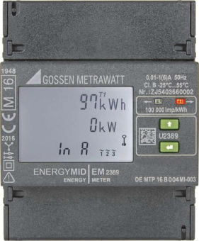 Gossen  EM2389, MID, kWh, 4-L, 1(6)A LON 