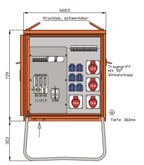 Walther Verteilerschrank 44kVA  WV0315R1 