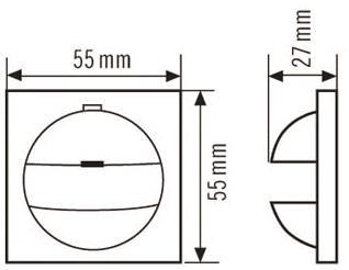 ESY Abdeckung IP20-G55 weiß 