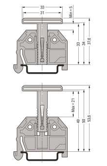 WAGO 709-118 Gruppenschildträger,grau 