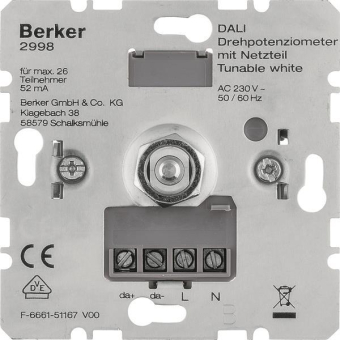 Berker DALI Drehpot.Tunable white m 2998 