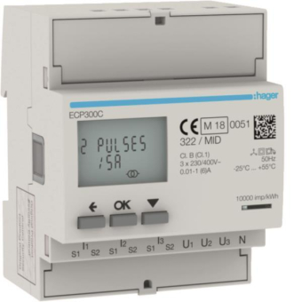 Hager Energiezähler 3phasig      ECP300C 