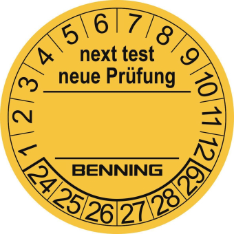 BENNI Prüfplaketten "Neue Prüfung" 