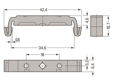 WAGO 209-120 Montagefuß,an Klemmen mit 