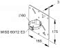 NIED Montageplatte, Höhe  MIMPA 60/175 F 