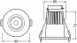 LEDV SPOT-FP LED FIX 7W/3000K 230V 