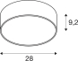 SLV Deckenleuchte MEDO30 ws 12W  1007317 