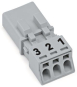 WAGO 890-253 Stecker,3-polig,grau 