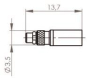 TG MMCX-Kabelstecker Cr/Cr     100025100 