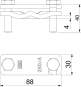 OBO 250 A-FT Diagonalklemme 88x30x45 St 