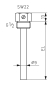 ALRE-IT Tauchhülse 100mm V4A     THV/100 