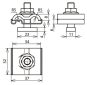 DEHN UNI-Erdungsklemme NIRO f. Rd 540250 